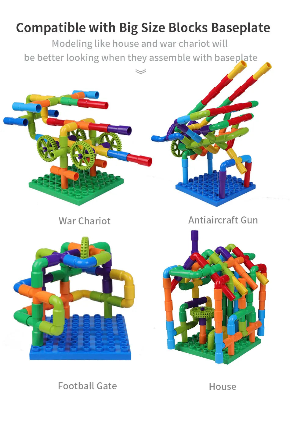 DIY Water Building Blocks Toys Montessori Water Pipe Building Blocks Toy Designer Children Construction Educational Toys Gift