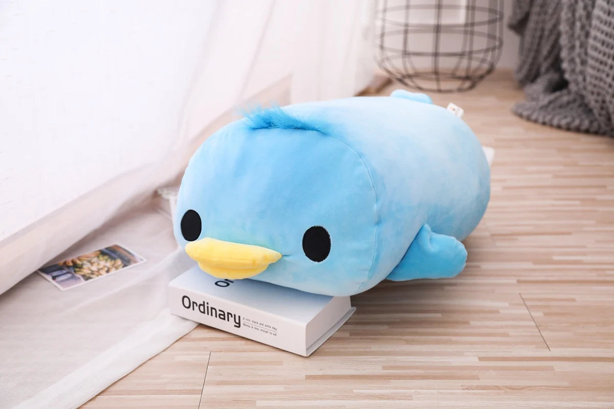 Stuffed Down Cotton Lying Duck Cute Yellow Duck Plush Toys for Soft Pillow Cushion Nice Christmas Gift