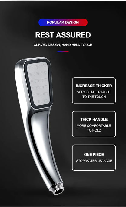 300 Holes Shower Head High Pressure Rainfall Water Saving Flow With Chrome ABS Sprayer Nozzle Square Shower Bathroom Accessories