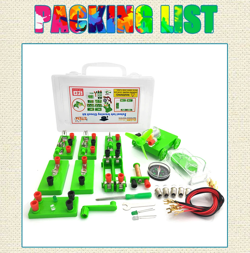 Student Electric Circuit Education Kits for School Lab Learning Physics Electromagnetic Experiments Teaching Aids Science Toys