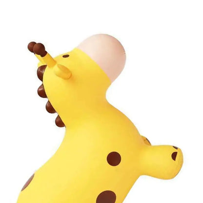 Inpany Bouncy Giraffe Hopper Inflatable Jumping Giraffe Bouncing Animal Toys