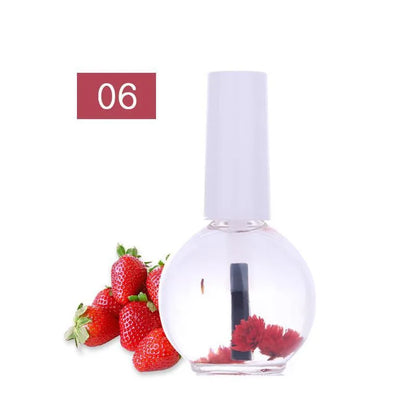 1 Bottle 15ml Dried Flowers Softener Nutritional Cuticle Oil Treatment Nutritious Gel Anti-dead Skin and Anti-barb Nail Care Oil
