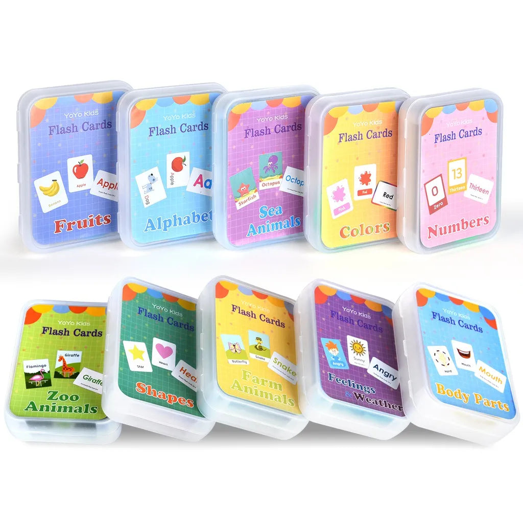 Kids Montessori Baby Learn English Word Card Flashcards Cognitive Educational Toys Picture Memorise Games Gifts for Children 29