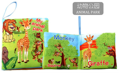 0-12 Months Baby Cloth Book Fruits Animals Cognize Puzzle Book Infant Kids Early Learning Educational Fabric Books Toys игрушк