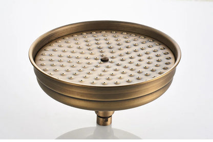 8 inch Round Shower Head Antique Brass Rainfall Shower Head Bathroom Shower Faucet Shower head Spray Shower Arm