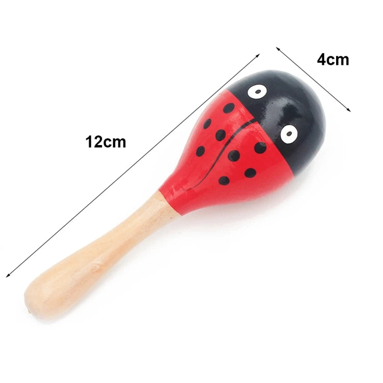 1Pc 12x4cm Infant &amp; Toddlers Wood Sand Hammer Wooden Maraca Rattles Sand Hammer Kids Musical Party Favor Child Baby Shaker Toy