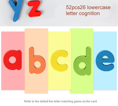 Wooden Spelling Puzzle Game Children English Letter Learning Education Toys for Kids Alphabet Preschool Teaching Aids Match Toys