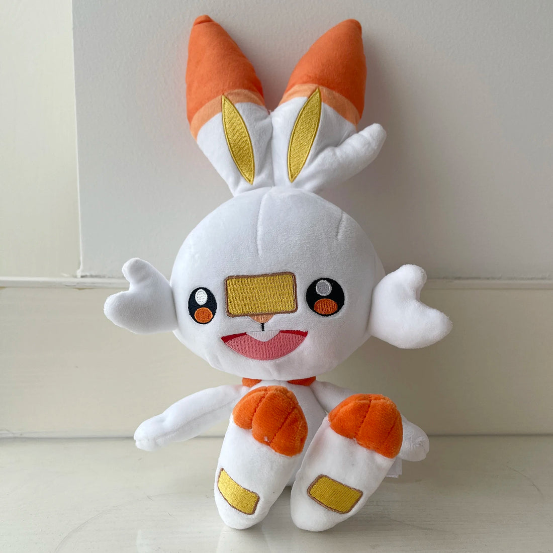 HQ Scorbunny Plush Toy Sword and Shield Pokemon Peluche Stuffed Doll Cartoon Bunny Rabbit Christmas Gift