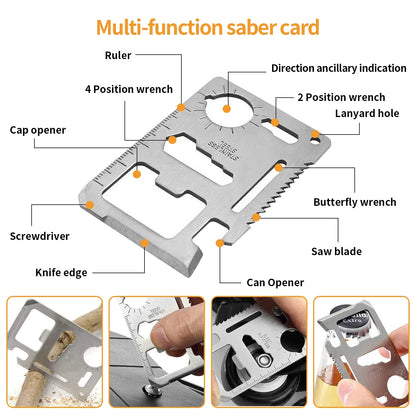 EDC Survival Kit Gear Tool Kit 47 IN 1 Emergency SOS Survival Tools Emergency Blanket Tactical Pen Flashlight Pliers Wire Saw