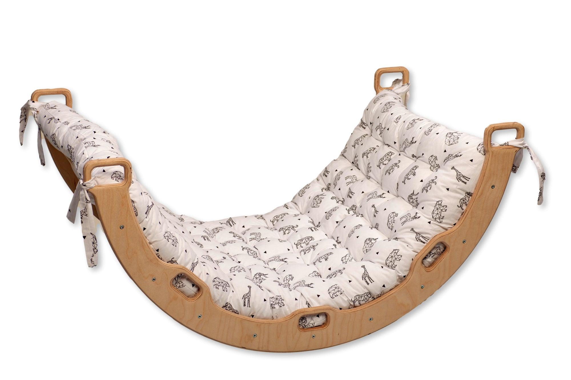 Climbing Arch Rocker with Origami Pillow | Montessori Play Set