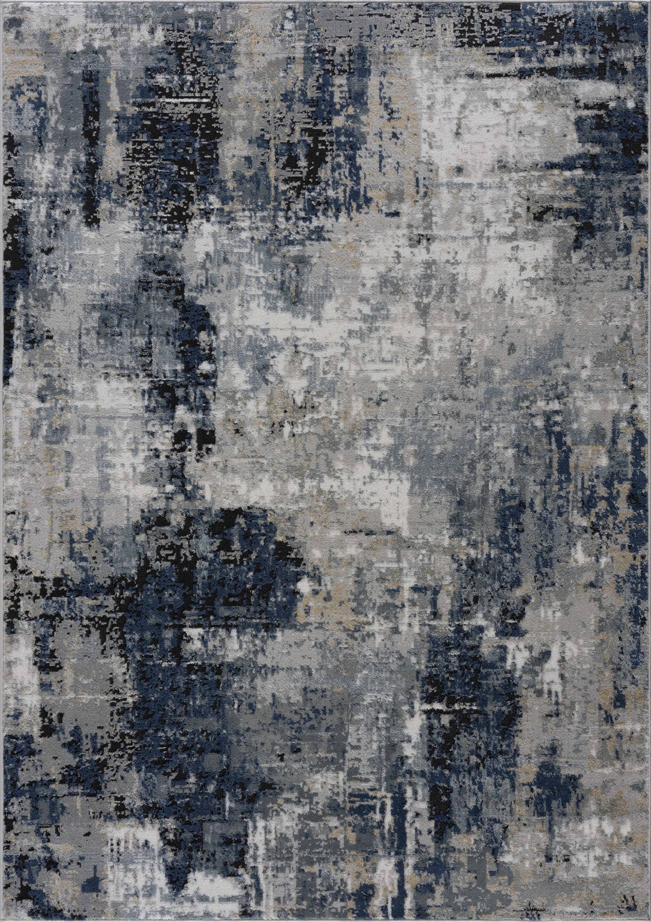 Campsall Gray&amp;Blue Abstract Area Rug