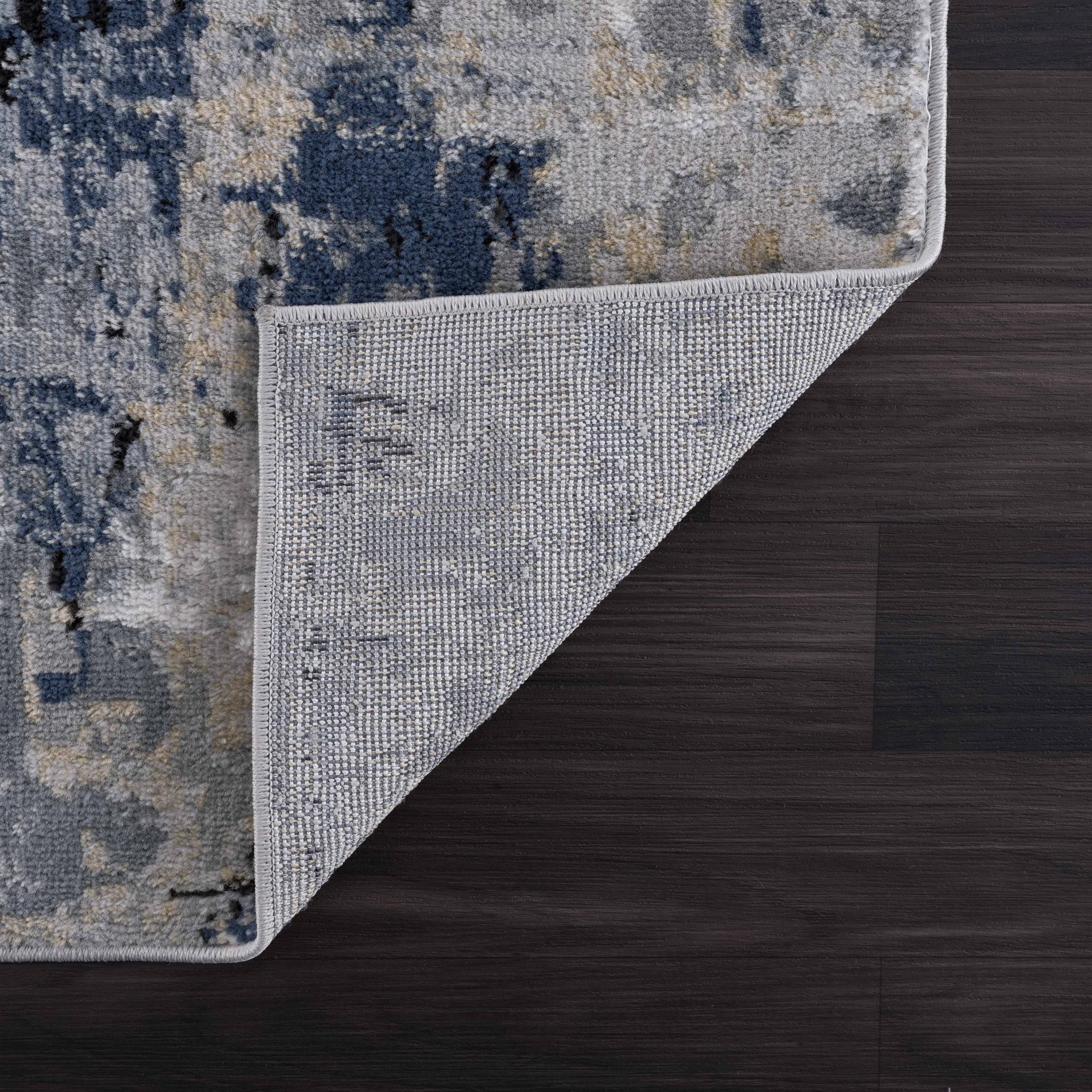 Campsall Gray&amp;Blue Abstract Area Rug