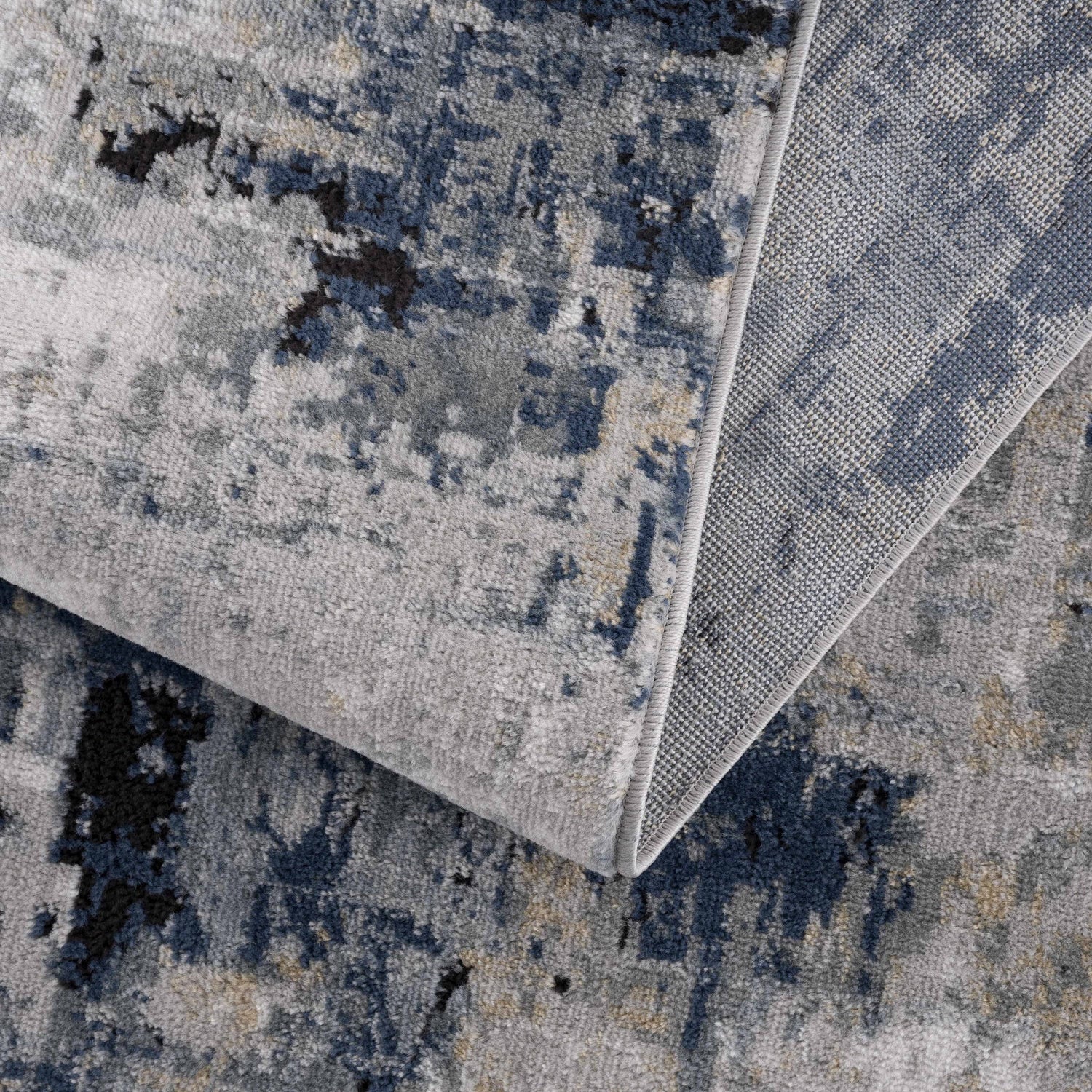 Campsall Gray&amp;Blue Abstract Area Rug