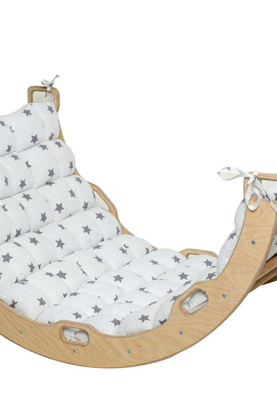 Climbing Arch / Rocker and White Star Pillow | Imaginative Play Set