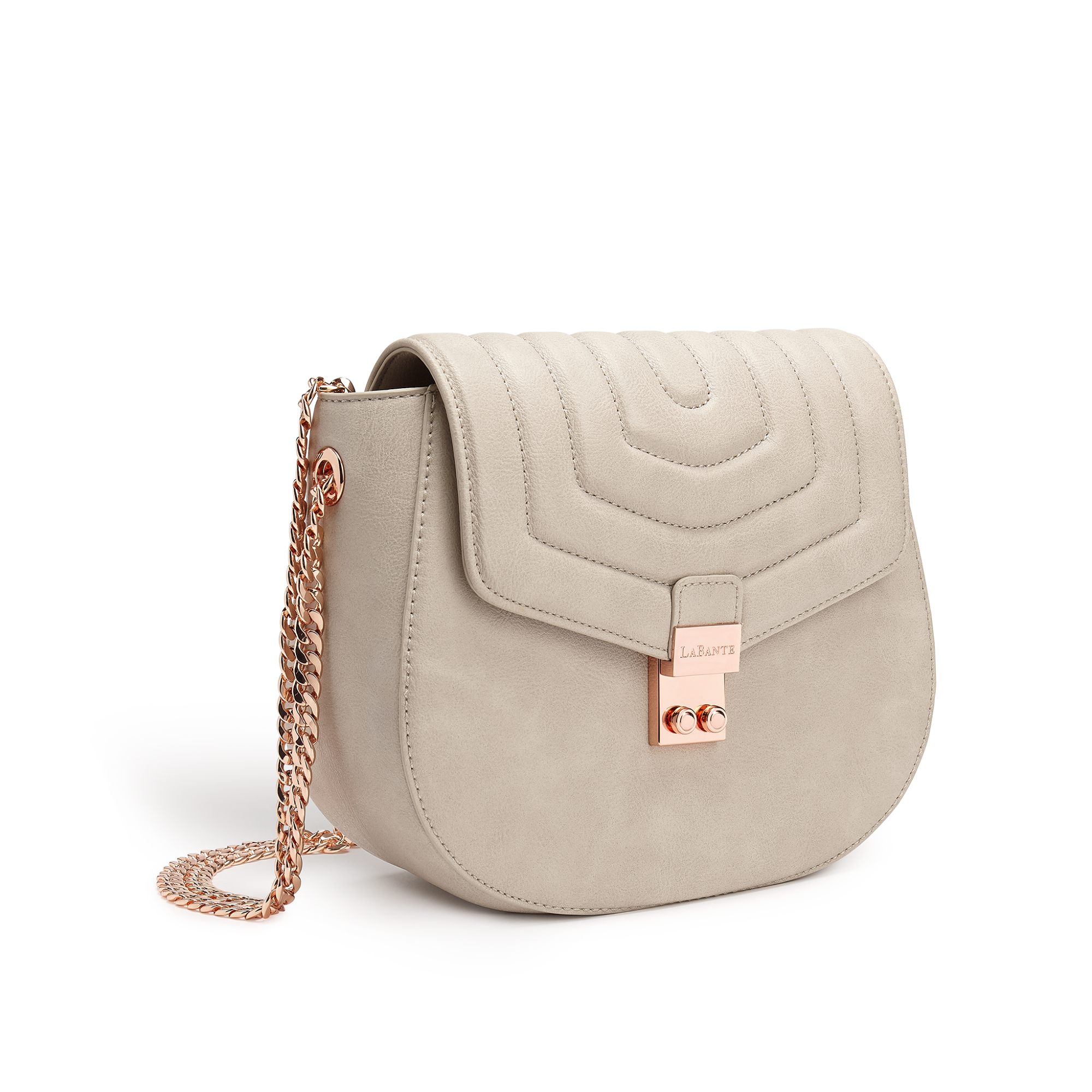 Courtney Grey Quilt Vegan Cross-Body Bag