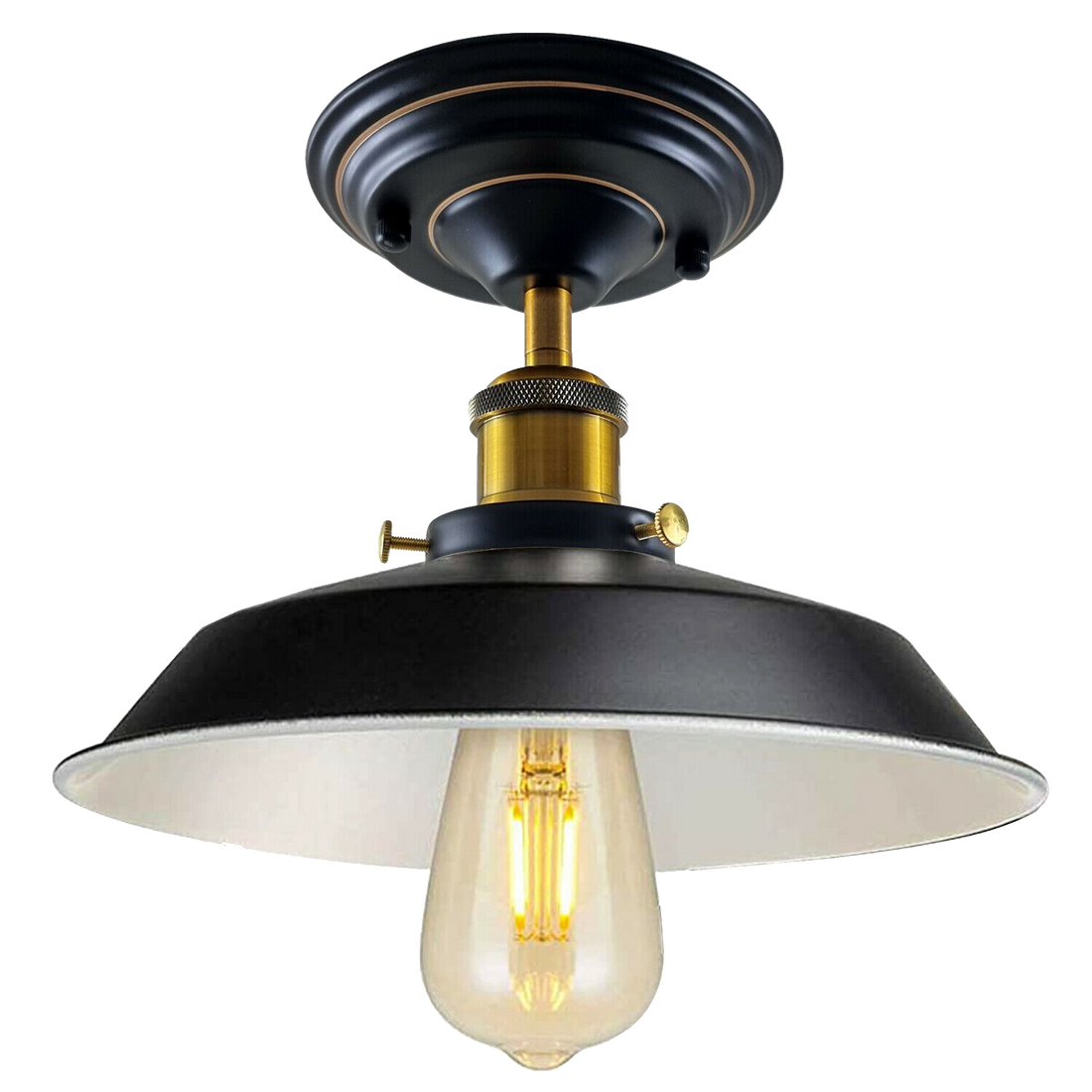 Metal Bowl Lampshade Flush Mount Ceiling Light Fixture ~1209