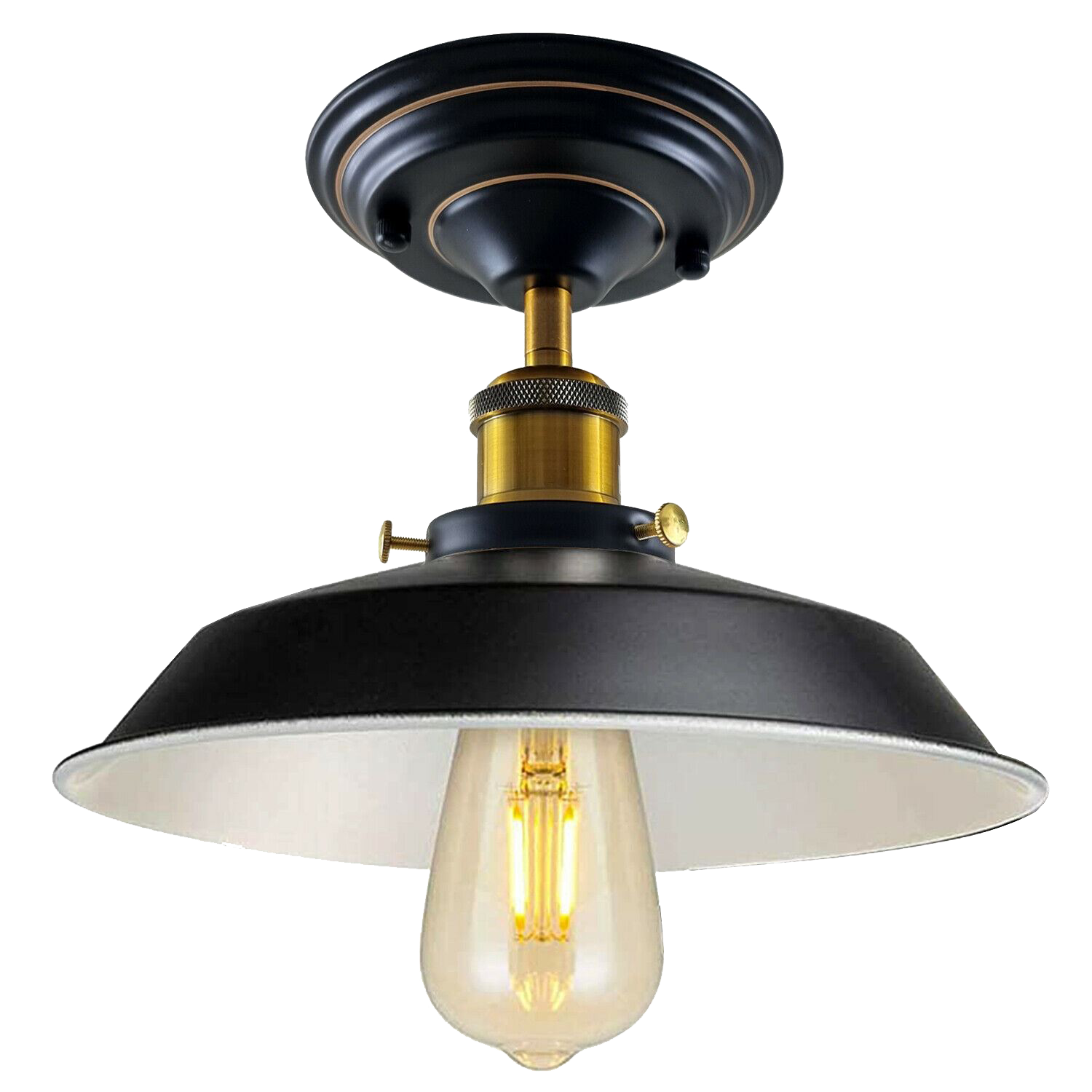 Metal Bowl Lampshade Flush Mount Ceiling Light Fixture ~1209