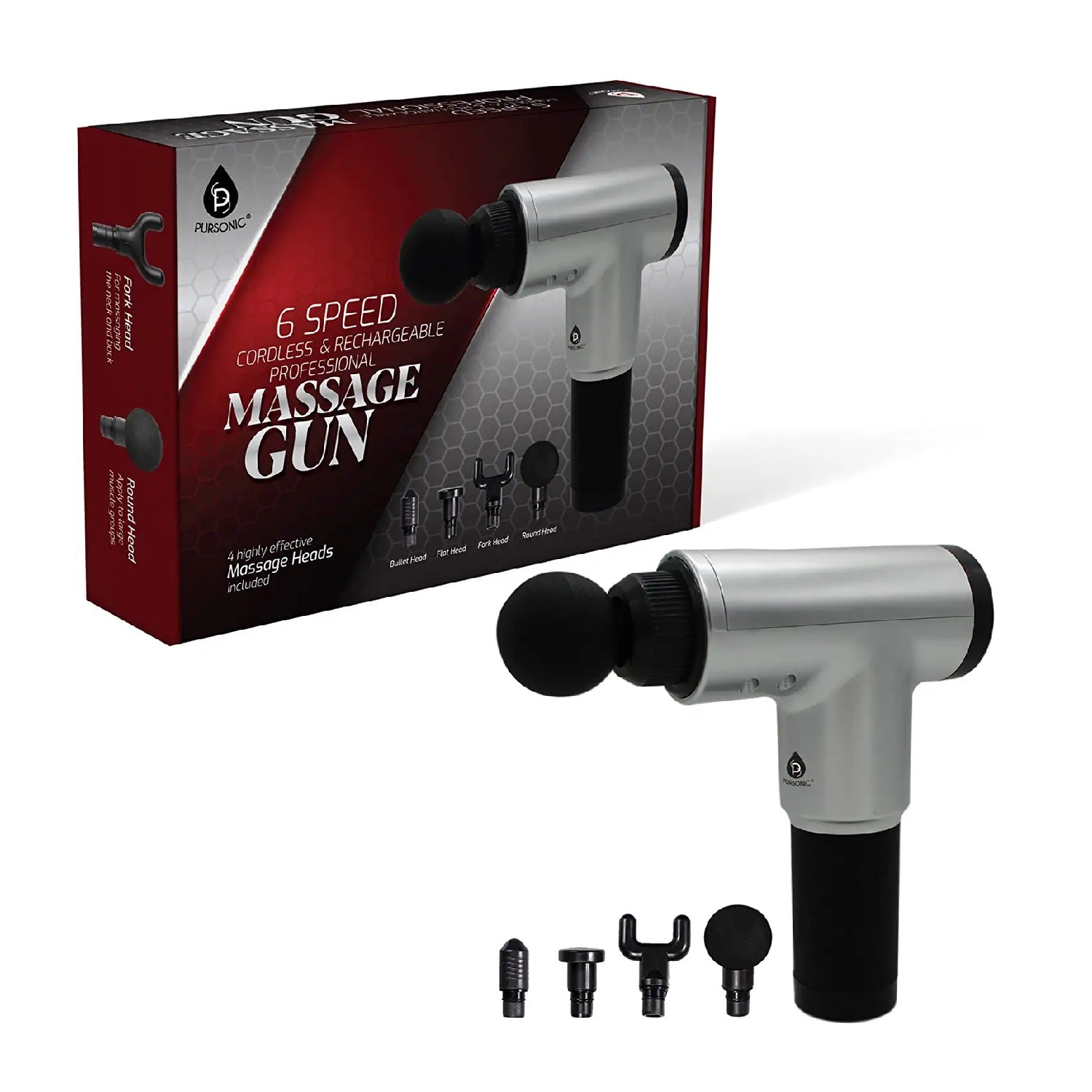 6 Speed Cordless &amp; Rechargeable Professional Massage Gun