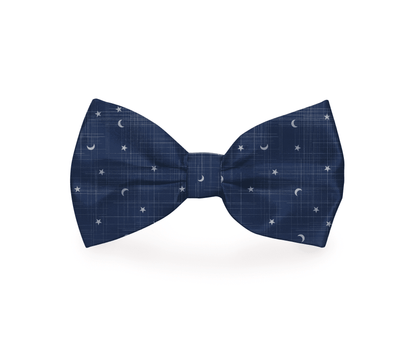 Moon &amp; Stars Navy Blue Dog Bow Tie