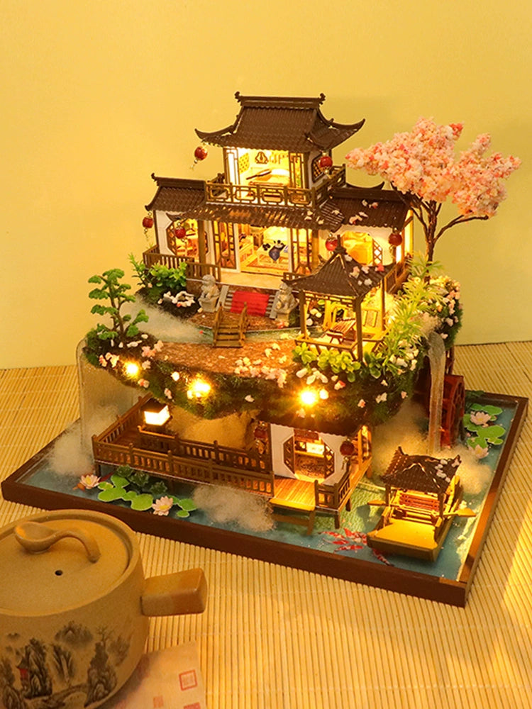 Chinese Style Fairyland House Ancient Architecture DIY Cottage