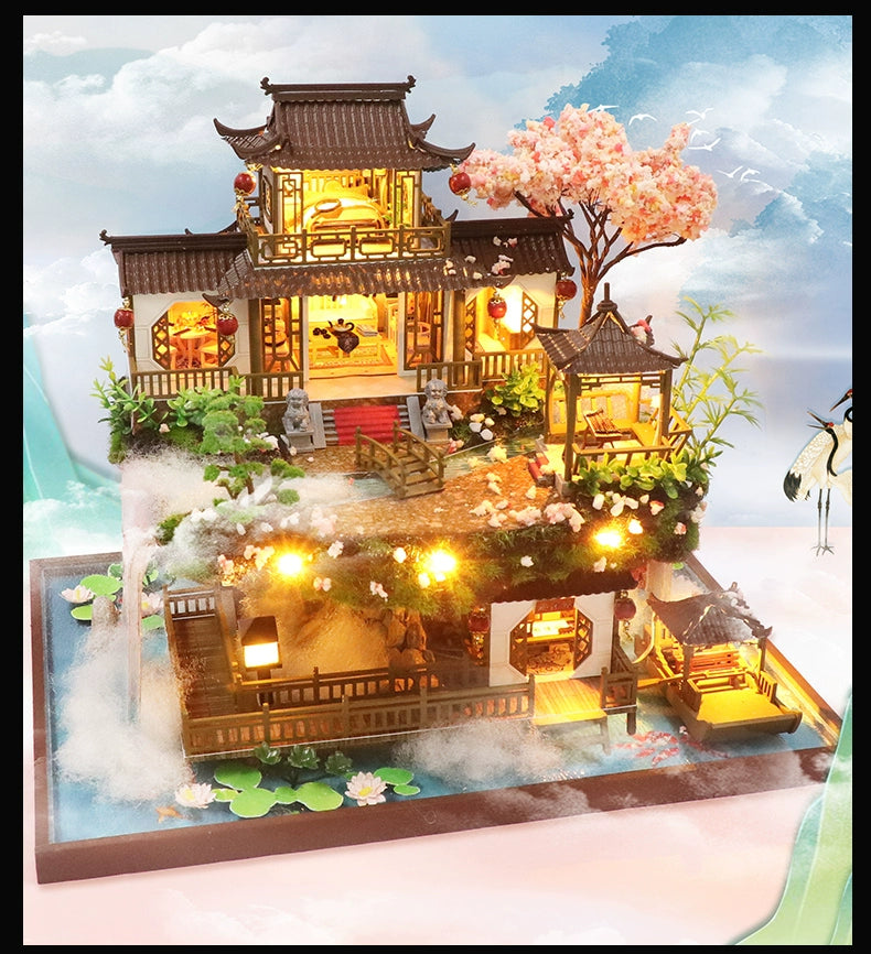 Chinese Style Fairyland House Ancient Architecture DIY Cottage