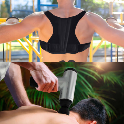 Adjustable Posture Corrector &amp; Professional Massage Gun