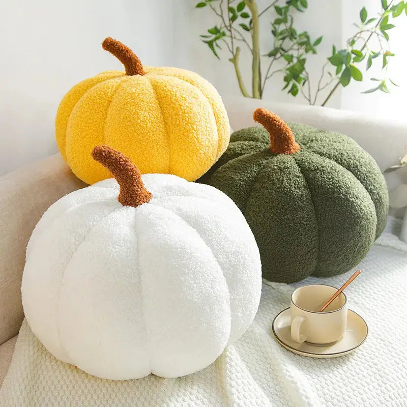 High Quality Soft Cute Pumpkin Shaped Pillow Nordic Style Room Decor Plush Sofa Living Room Bedside Bed Cushion 20/28/35cm