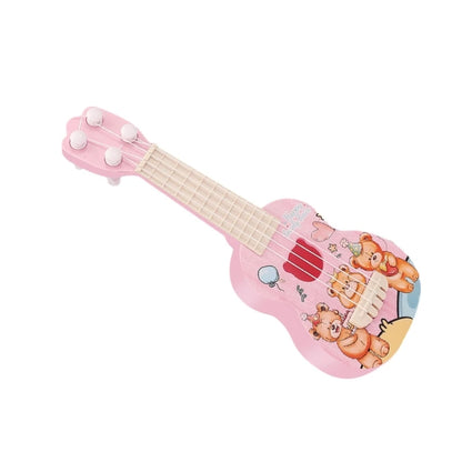 Cartoon Ukulele Toy Accordian Mini Guitar Musical Instruments for Children Kids