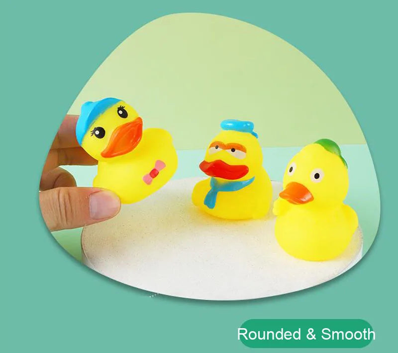 5-30Pcs/Lot Rubber Ducks Baby Bath Toys Kids Shower Bath Toy Float Squeaky Sound Duck Water Play Game Gift For Children