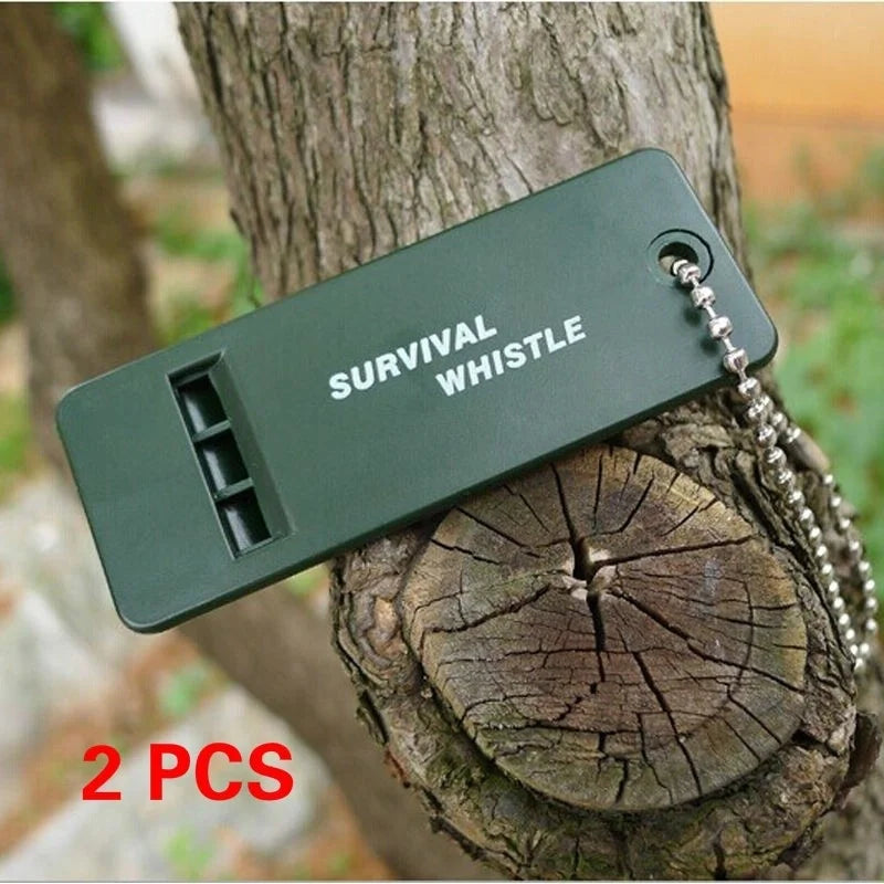 2 Pcs Light Whistle Survival Rescue Emergency Signal Tool for Camping Hiking Outdoor Sporting Goods Survival Gear