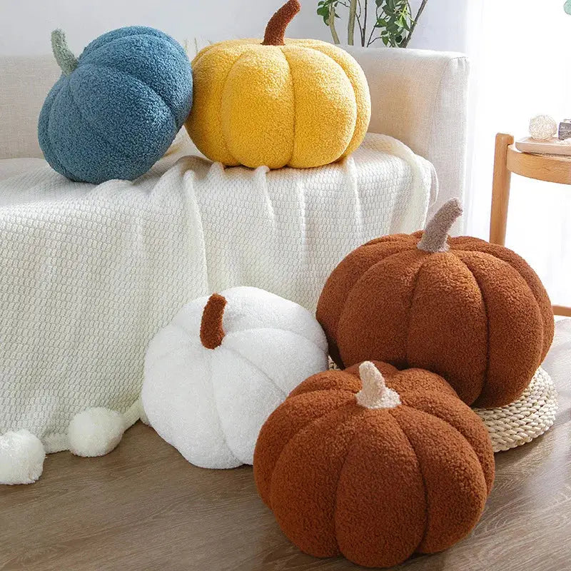 High Quality Soft Cute Pumpkin Shaped Pillow Nordic Style Room Decor Plush Sofa Living Room Bedside Bed Cushion 20/28/35cm