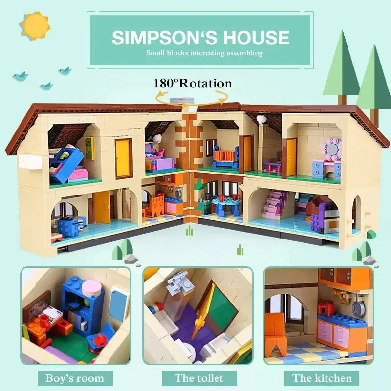 The Simpsons Supermarket And House Model Building Blocks Bricks 16004 16005 71016 71006 Toys Birthday Christmas Gift