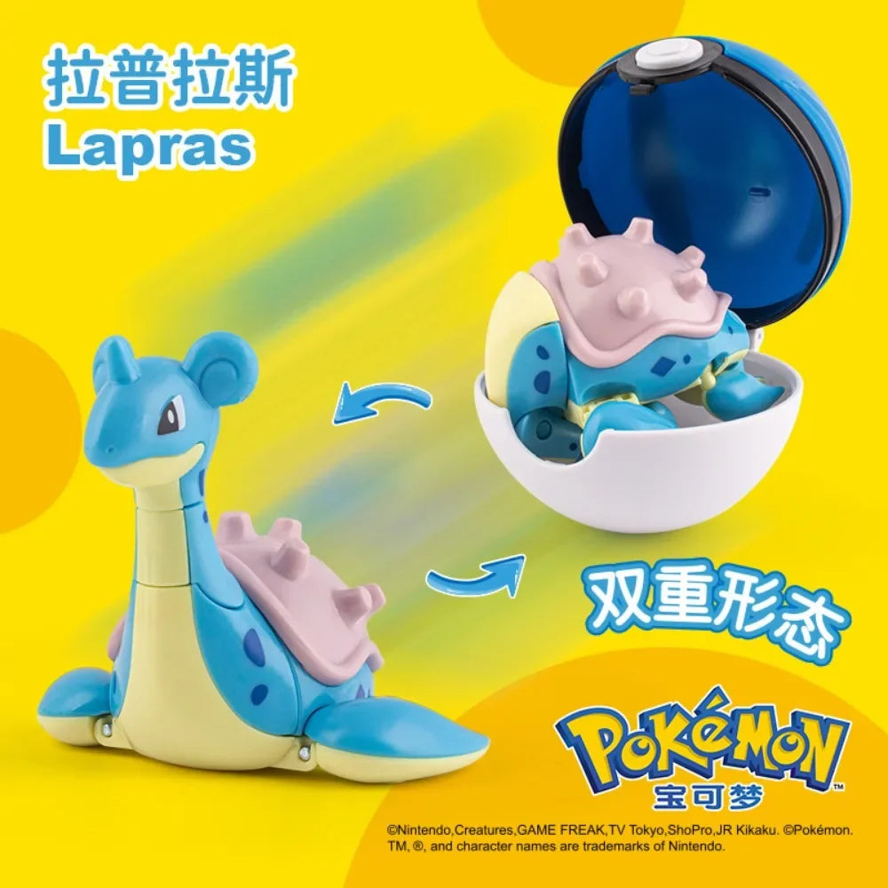 Genuine Pokemon Psyduck Eevee Lucario ASH-Greninja Blastoise Mewtwo Lapras Venusaur Dolls Figurines Handheld Model Toy Ornaments