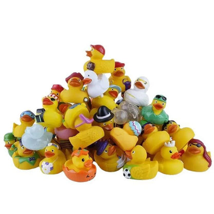 5-100pcs Rubber Duck Kids And Toddler Toy Duck Baby Bath Toys Summer Beach Shower Game Toy Birthday Gift For Children