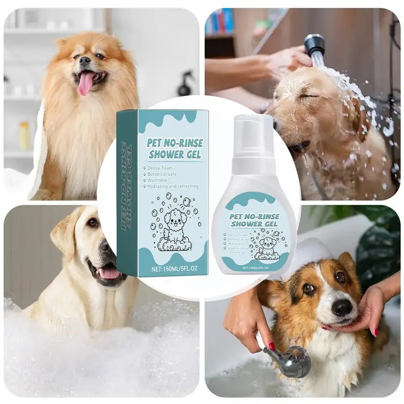 150ml Waterless No Rinse Dry Shampoo For Cat Dog Animal Grooming Pet Cleaning Friendly Dog Dry Foaming Bath Spray Pet Supplies