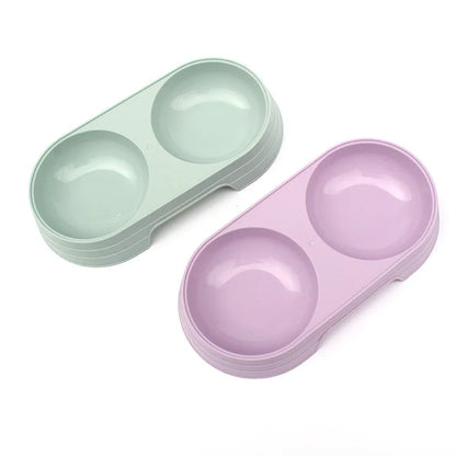 Wheat Straw Pet Double Bowl Dog Bowl Cat Dog Drink Water and Eat Dual-use Rice Bowl Pet Supplies Cats Feeder Pets Items