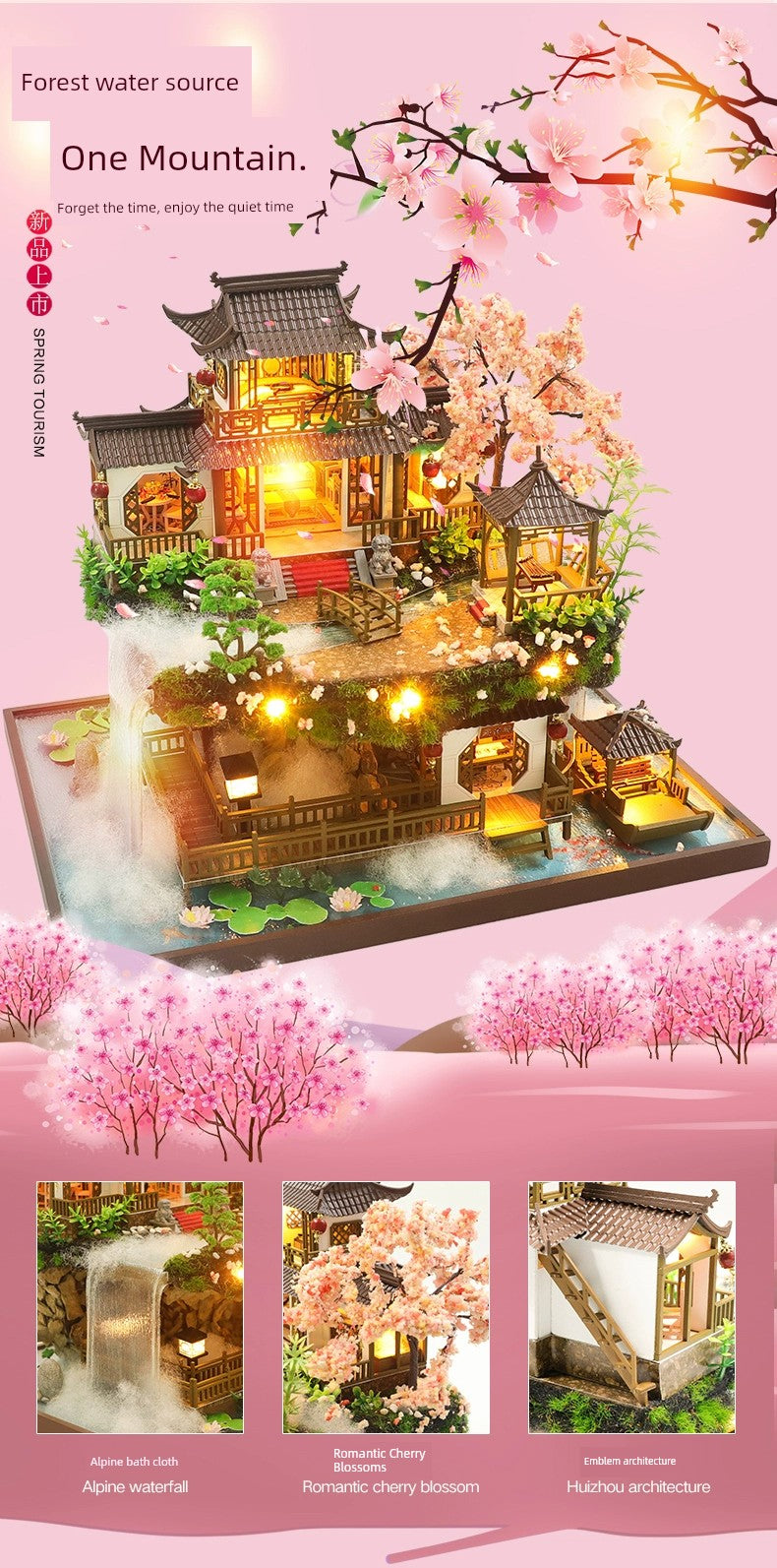 Chinese Style Fairyland House Ancient Architecture DIY Cottage