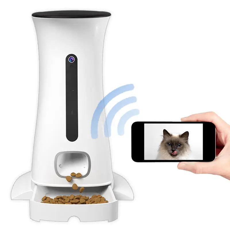 Cats Dogs 7.5L Food Bowl Tuya Smart life Wifi Automatic Smart Video Pet Feeder With Coice Recording Wifi Remote Control