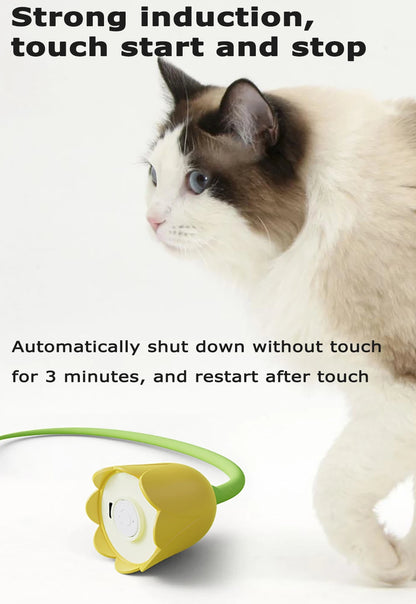 Interactive Cat Toys for Indoor Cats Silicone Mouse Tail Toy Simulated Mouse Hunting Recharge Automatic Interactive Cat Toys