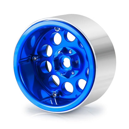 YEAHRUN 2/4pcs Metal Beadlock 2.2 inch Wheel Rims Hubs for Axial Wraith 90048 RR10 TRX-4 1/10 RC Crawler Car Upgrade Parts