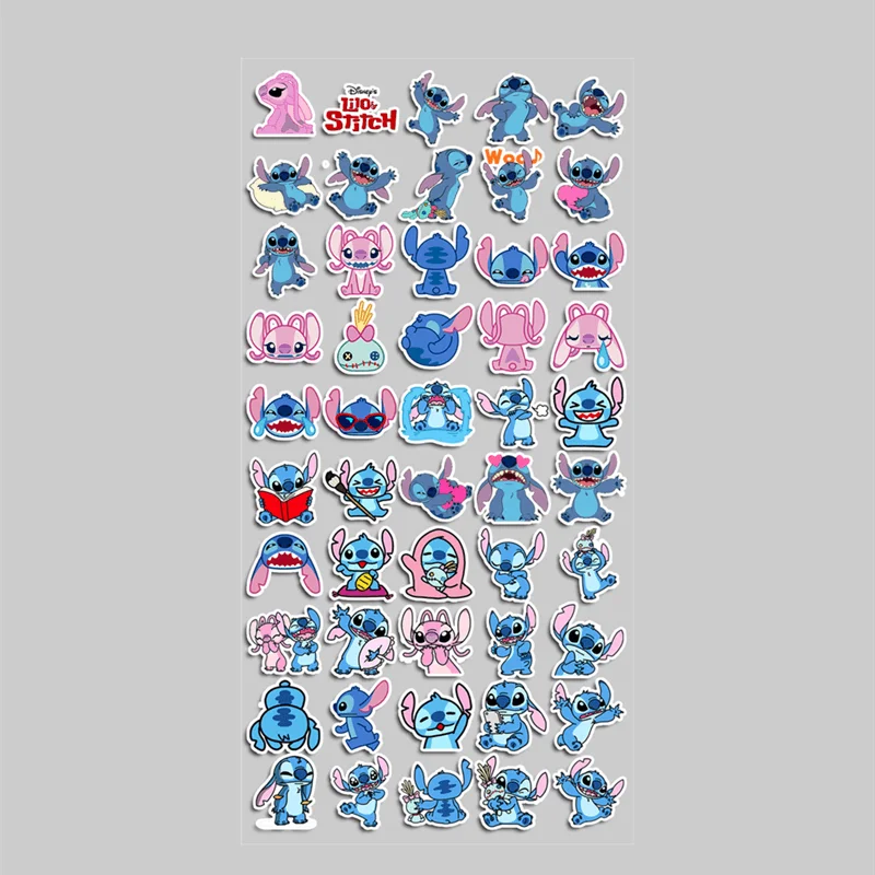 50 Pcs Cute Cartoon Lilo Stitch Stickers Graffiti for Scrapbook Laptop Phone Luggage Skateboard Decals Sticker Toy Holiday gifts