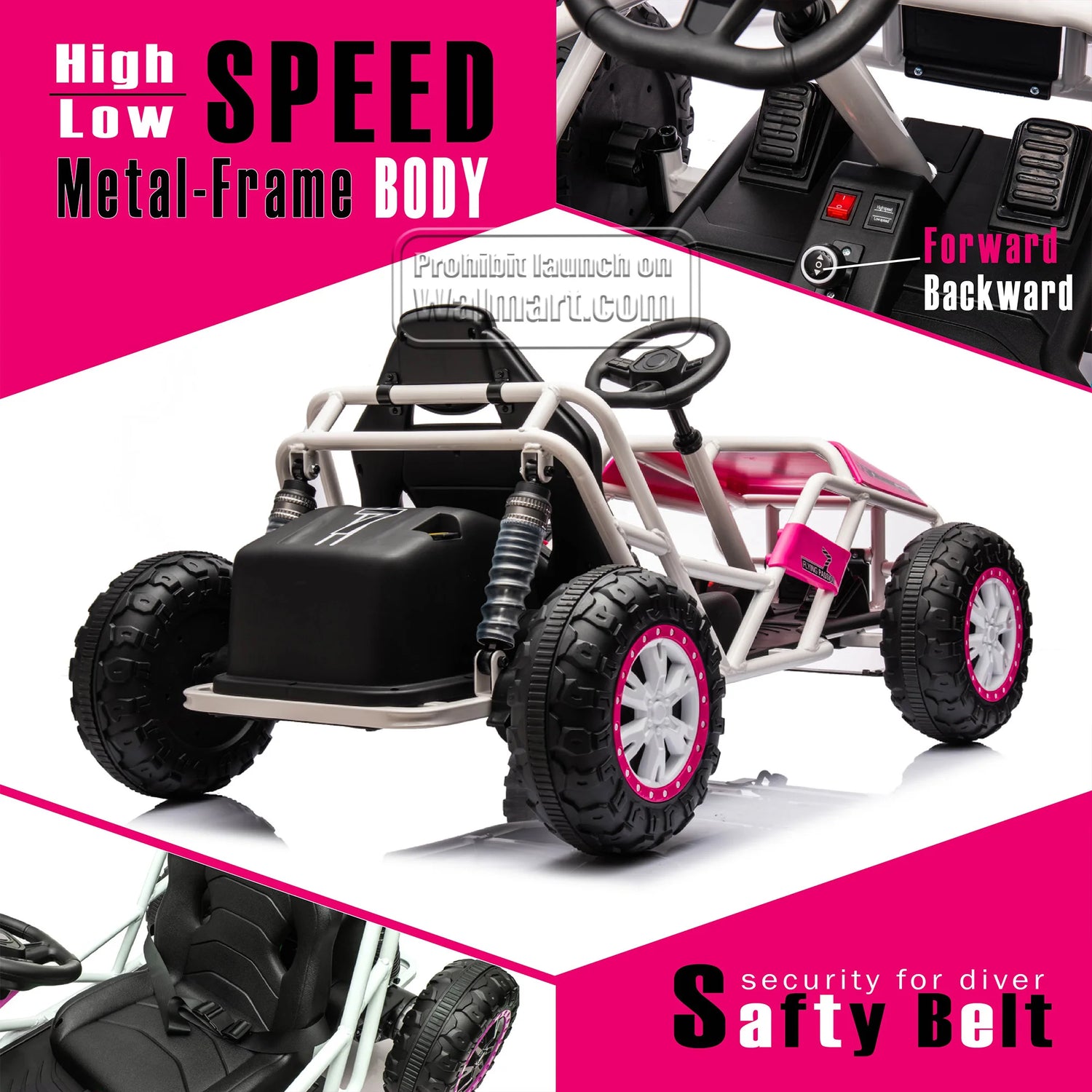 24V Ultimate Go-Kart, Ride On Toy for Big Kids Ages 6+, 2x200W Powerful Motor, 6MPH Outdoor/Off-road/Dirt Road Electric Car