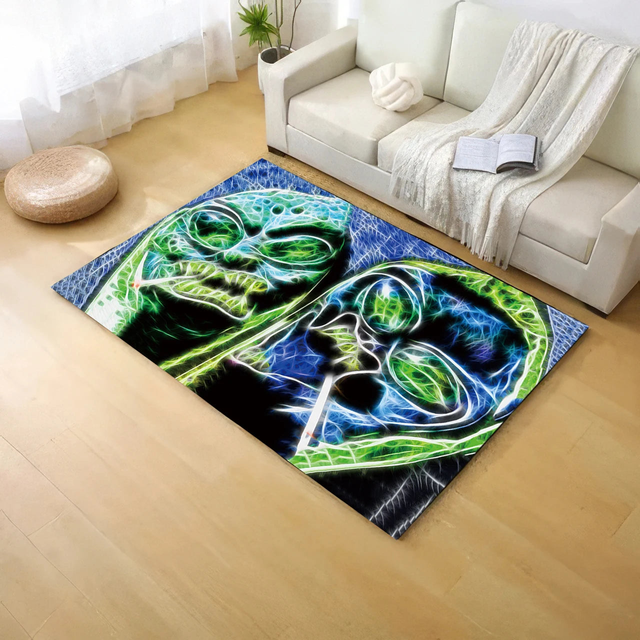 Abstract alien with an irregular shap Non-slip Multi Function carpet Living Room Entrance Floor Rugs Home Kitchen Hallway Decor