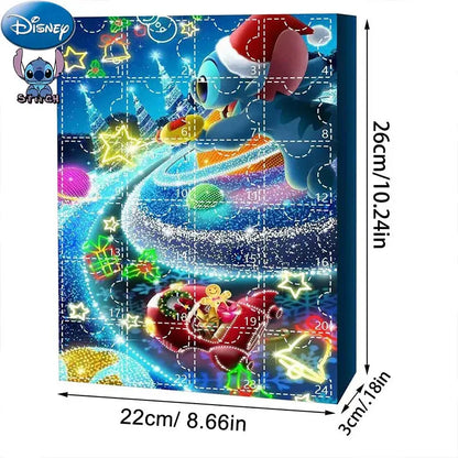 Wholesale Disney Accessories Stitch Christmas Advent Calendar Blind Box Lilo&amp;stitch Model Doll Anime Figures Xmas Gift Kid Toy