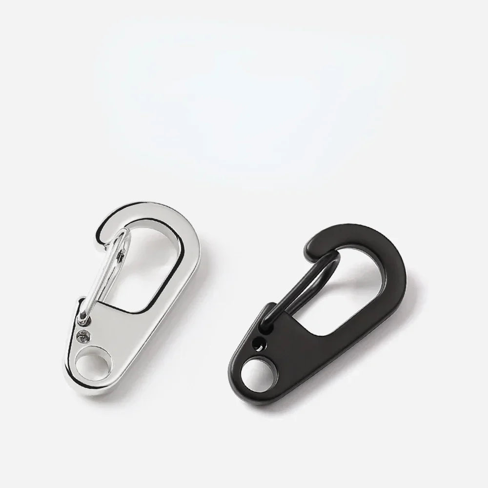 Mini Aluminum Alloy D-Carabiner Key Chain, Spring Clips, Hang Buckle, Survival Gear, Outdoor Camping Keyring Tool, 10Pcs