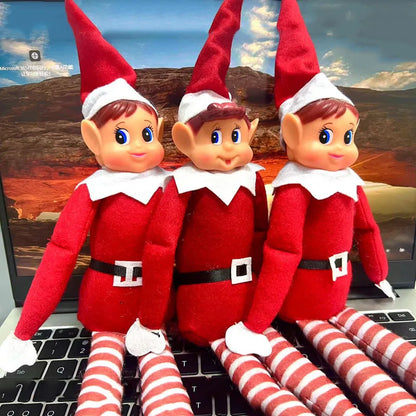 2024Christmas Elf Boy and Girl Behaving Behavin Badly Plush Toy Novelty Long Bendy Naughty  Christmas Elves Christmas Present