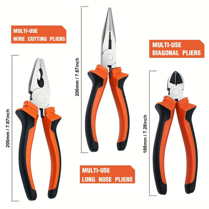 3 Piece Pliers Set - Professional Grade