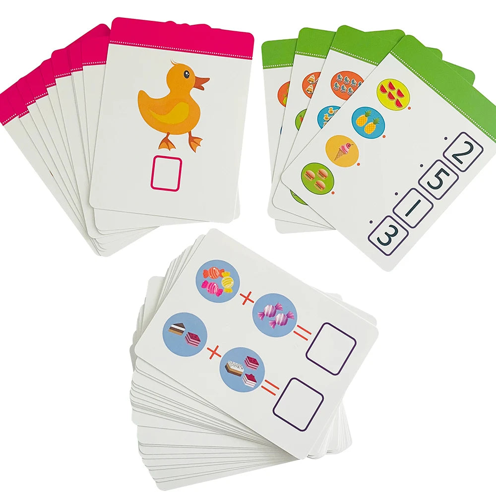 36 Cards Children Reading and Writing Number Cognition Flashcard Maths Learning Cards Baby Montessori Kids Early Educational Toy