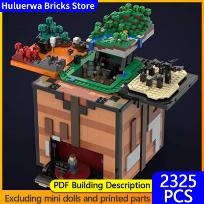 Popular Game Model MOC Building Bricks Build World Dangerous Caves Modular Technology Gifts Holiday Assemble Children Toys Suit