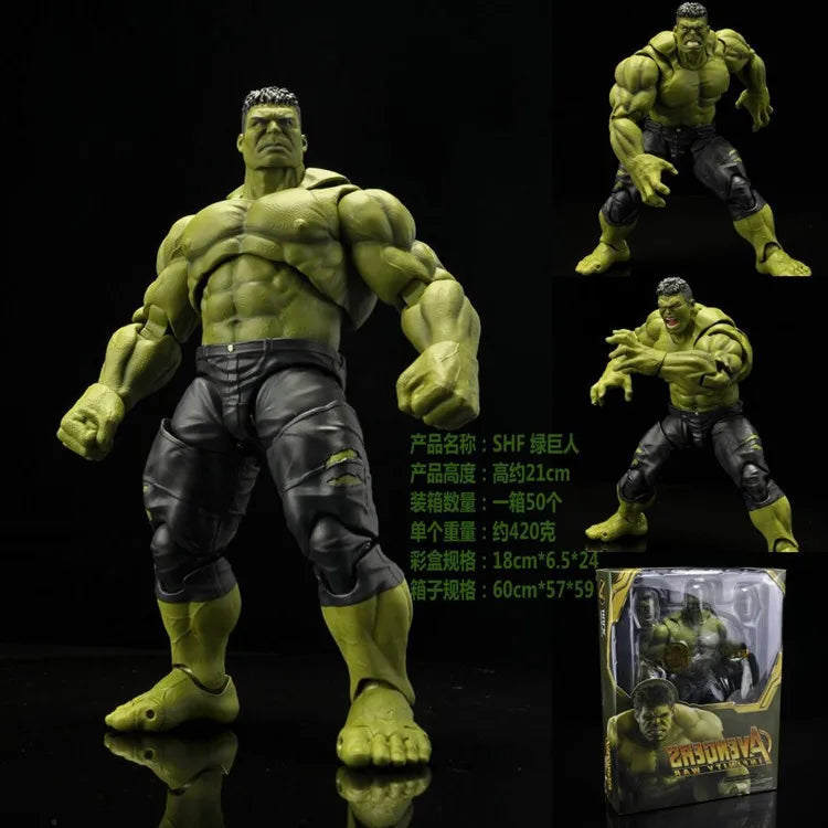 21CM The Avengers Hulk Joint Moveable Anime Action Figure PVC toys Doll Collection figures Cartoon for friends gift